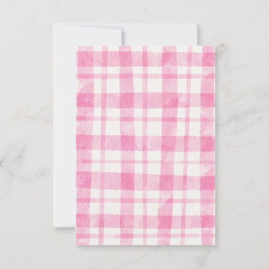 Roze tractor boerderij dieren verjaardag dank u kaart (Achterkant)