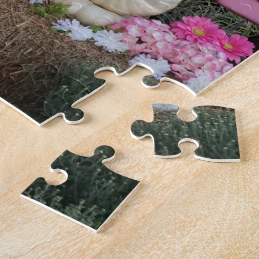 Roze tractor legpuzzel (Zijkant)