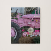 Roze tractor legpuzzel (Verticaal)