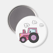 Roze tractor magneet (Voorkant / Achterkant)