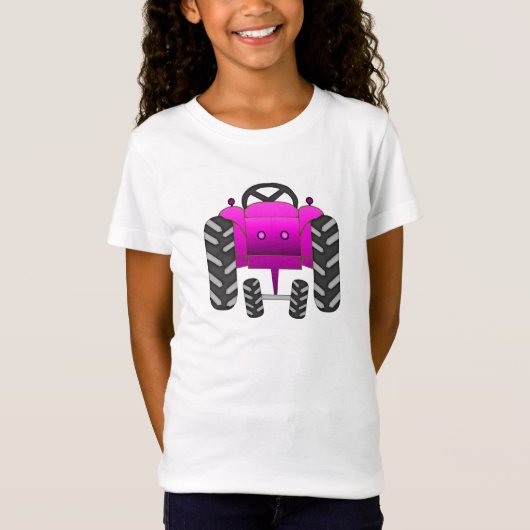 Roze tractor t-shirt (Voorkant)