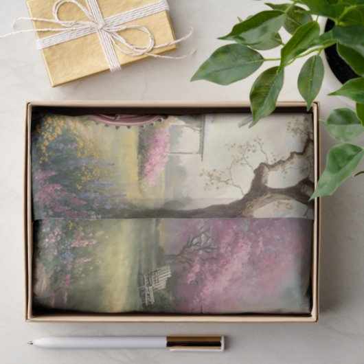 Roze tractor tissuepapier (Geschenk)