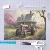 Roze tractor tissuepapier (Craft)
