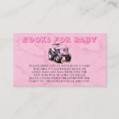 Roze Tractor Waterverf Meisje Boeken voor Baby Informatiekaartje (Voorkant)