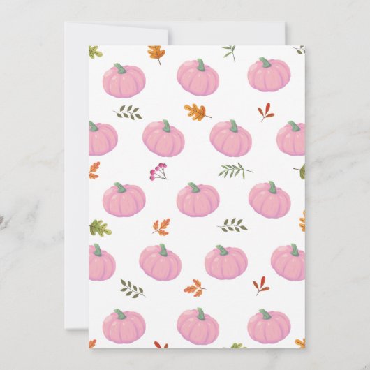 Roze Tractoren Pompoen Verjaardag Oogst Feest Kaart (Achterkant)