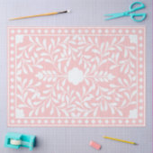 Roze Traditioneel Been Inlegwerk Decoupage Papier (Craft)