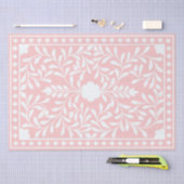 Roze Traditioneel Been Inlegwerk Decoupage Papier (Craft)