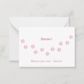 Roze trail van Cat Paw Print Fun  Notitiekaartje (Voorkant)