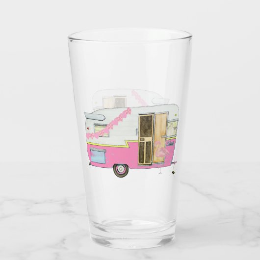 Roze  trailer die ze heeft geslikt glas (Achterkant)
