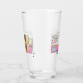 Roze  trailer die ze heeft geslikt glas (Rechts)