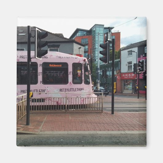 Roze Tram Magneet (Voorkant)