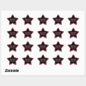 Roze Trance Stripes Pattern Star-Sticker Ster Sticker (Vel)