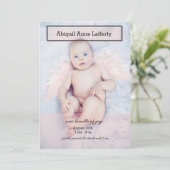 Roze transparantiedoos Aankondiging geboorte (Staand voorkant)