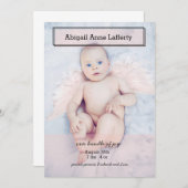 Roze transparantiedoos Aankondiging geboorte (Voorkant / Achterkant)