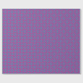 Roze trappelpatroon Aangepaste blauwe achtergrond Cadeaupapier (Vlak)