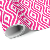 Roze trappelpatroon Aangepaste witte achtergrond Cadeaupapier (Rol Hoek)