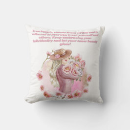 Roze Tree of Life Inspirerende kussen