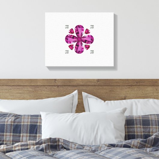 Roze Trefoil Art Canvas Afdruk (Insitu (Slaapkamer))