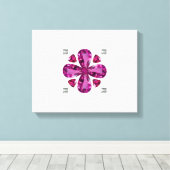 Roze Trefoil Art Canvas Afdruk (Insitu (Houten vloer))