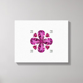 Roze Trefoil Art Canvas Afdruk