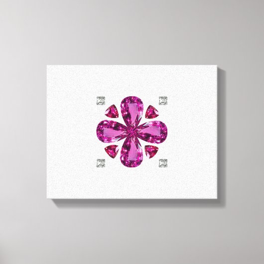 Roze Trefoil Art Canvas Afdruk (Voorkant)