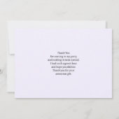 Roze Trein Engine  Steampunk Dank u Bedankkaart (Achterkant)