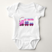 Roze trein - Lil' Sister Romper (Voorkant)
