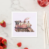 Roze Trein Motor Steampunk Servet (Insitu)