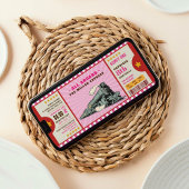 Roze treinkaartje Birthday-instapkaart Kaart