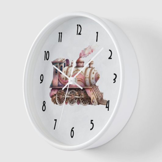 Roze Treinmotor  Steampunk Stijl (Hoek)