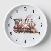 Roze Treinmotor  Steampunk Stijl (Voorkant)