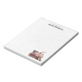 Roze Treinmotor  Steampunk Stijl Notitieblok (Linkerzijde)