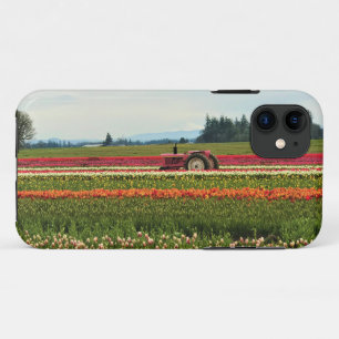 Roze trekker in Tulp Field, Oregon Case-Mate iPhone Case