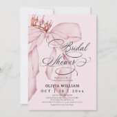 Roze trendy boog bruiloftsfeest kaart (Voorkant)
