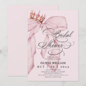 Roze trendy boog bruiloftsfeest kaart (Voorkant / Achterkant)