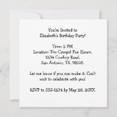 Roze Trendy Cowgirl Boots Meisje Verjaardagsfeestj Kaart (Achterkant)