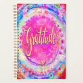  roze trendy Gratitude Floral Inspirerend Planner (Voorkant)
