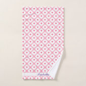 Roze Trendy Heart Valentijnsdag Collectie Bad Handdoek (Handdoek)