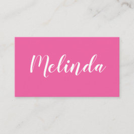 Roze trendy minimalistische moderne gedurfde visit visitekaartje