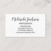 Roze trendy minimalistische moderne gedurfde visit visitekaartje (Achterkant)