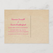 Roze Trendy Stripes sparen het Briefkaart van de D (Achterkant)