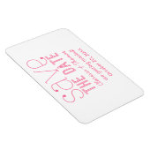 Roze Trendy Typografie sparen de Magnet van de Dat Magneet (Rechterzijde)