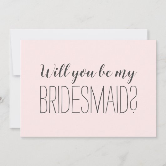 Roze trendy zal je mijn bruidsmeisje zijn (Voorkant)
