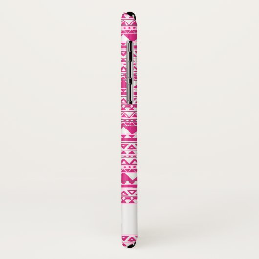 Roze tribaal monogram Case-Mate iPhone case (Achterkant/links)