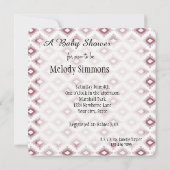 Roze Tribal Baby shower Kaart (Achterkant)