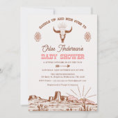  Roze Tribal Western Rodeo Baby shower Kaart (Voorkant)