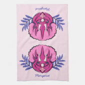 Roze Triceratops Dinosaur Persoonlijk Theedoek (Verticaal)