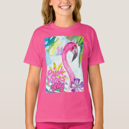 Roze Trillingen Alleen – Roze Flamingo T-shirt