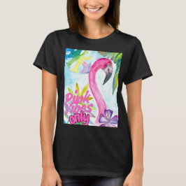 Roze Trillingen Alleen – Roze Flamingo T-shirt