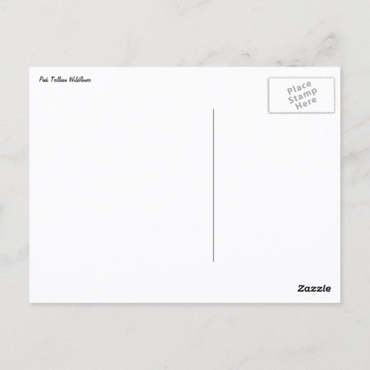 Roze Trillium Bloem Briefkaart (Achterkant)